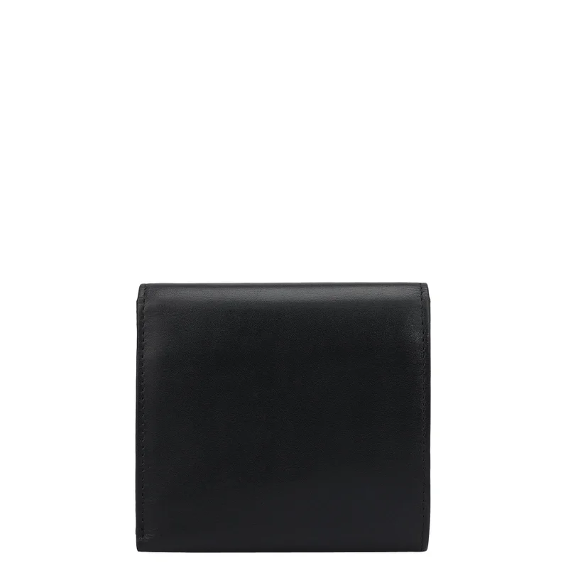 Da Milano Black Plain Leather Ladies Wallet - Black for Women | Best Price UAE